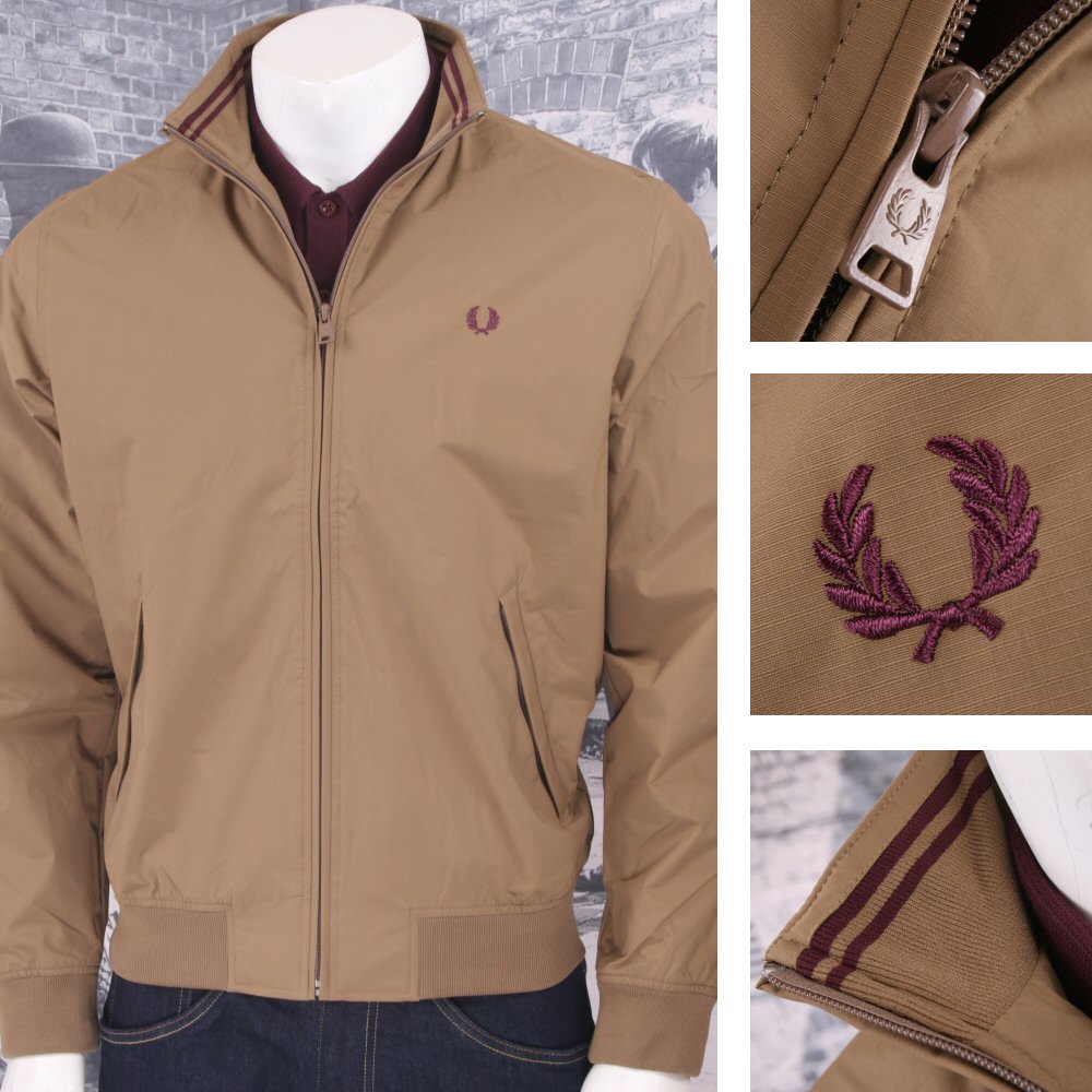 Fred Perry Mod 60's Laurel Wreath Tipped Bomber Jacket Tan | Adaptor Clothing